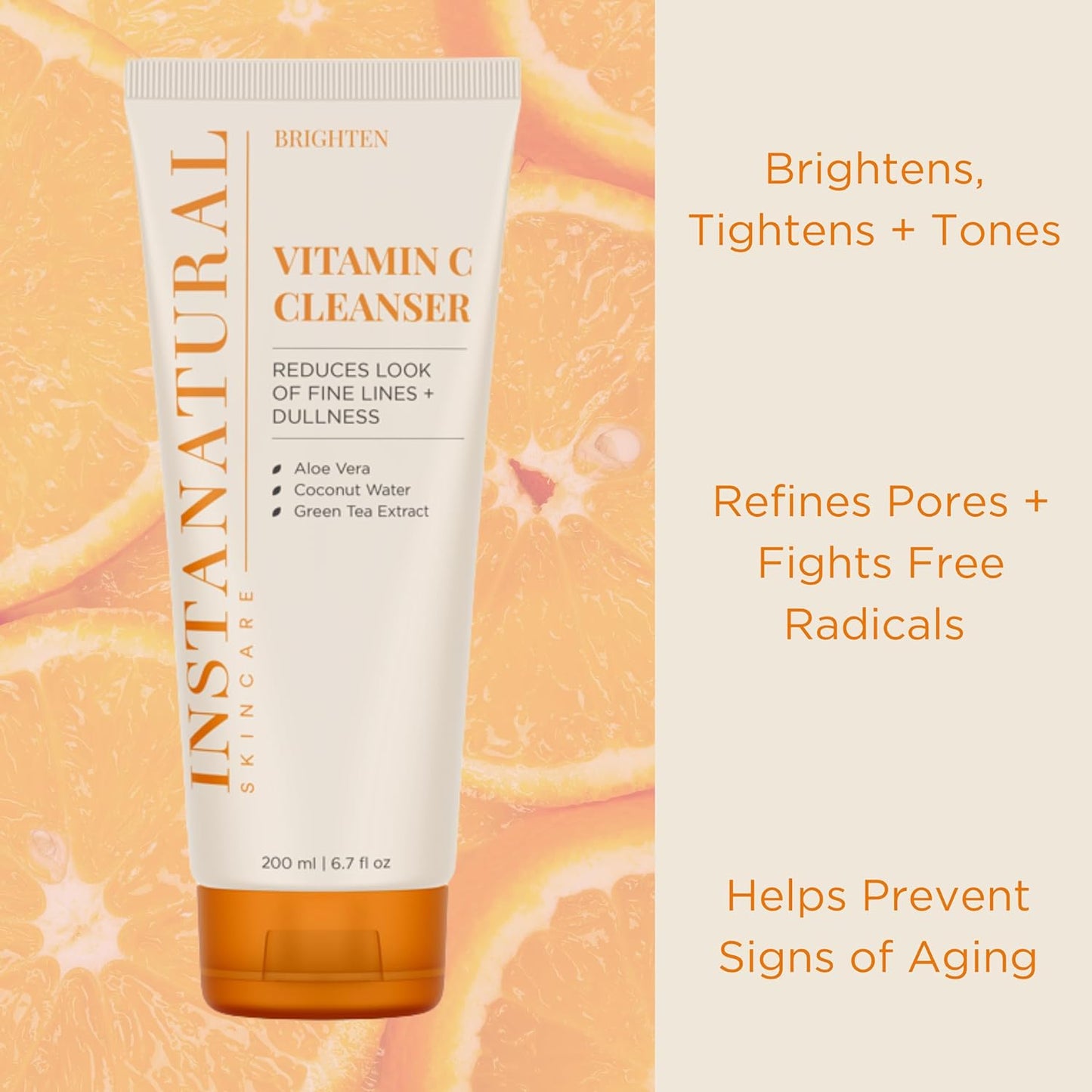 Vitamin C Cleanser, 6.7 FL Oz - 3 Pack - InstaNatural
