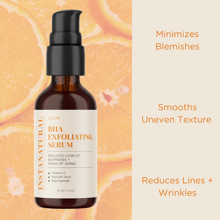 InstaNatural BHA Exfoliating Facial Serum *Formerly "Age Defying & Skin Clearing® Serum" - InstaNatural