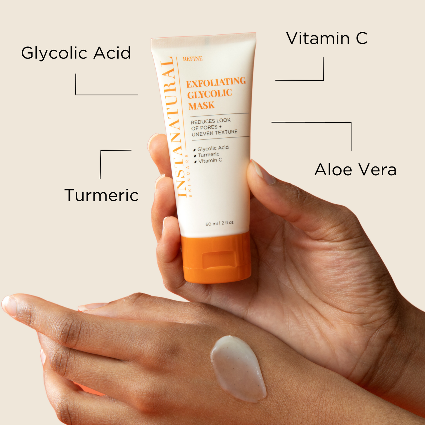 Exfoliating Glycolic Mask - InstaNatural