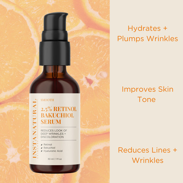 2.5% Retinol Bakuchiol Serum - InstaNatural