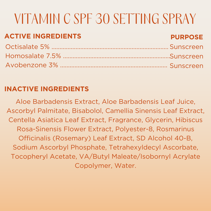 Vitamin C SPF 30 Setting Spray - InstaNatural