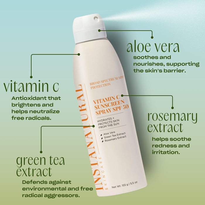 Vitamin C Sunscreen Spray SPF 50 - InstaNatural