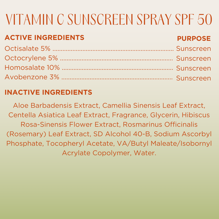 Vitamin C Sunscreen Spray SPF 50 - InstaNatural