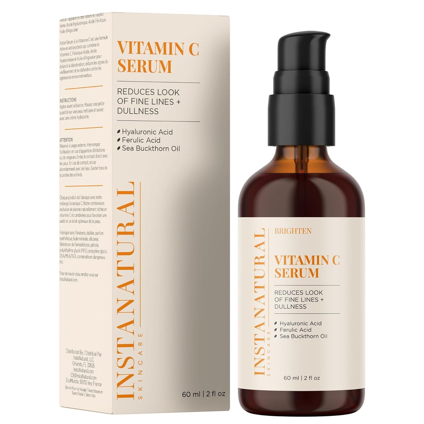 Vitamin C Face Serum 2 FL Oz - InstaNatural