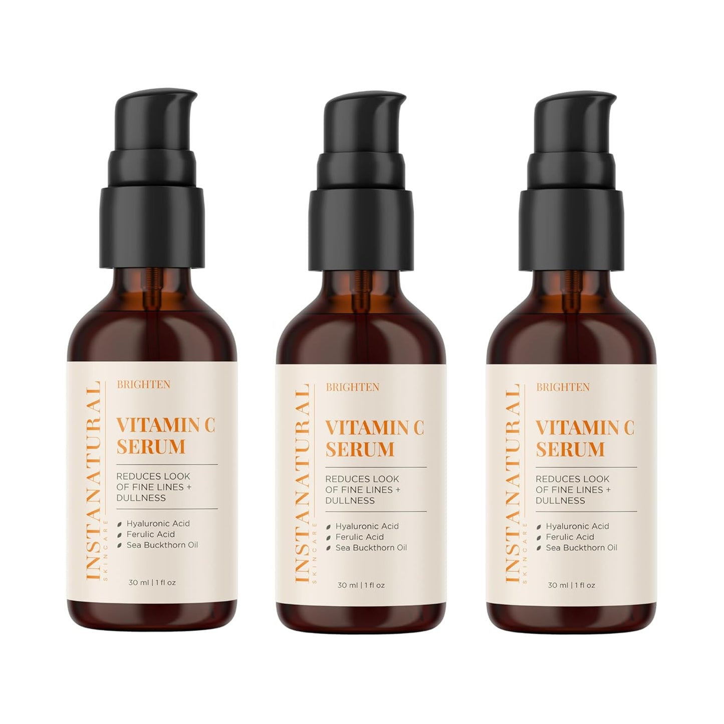 Vitamin C Face Serum, 1 FL Oz - 3 Pack - InstaNatural