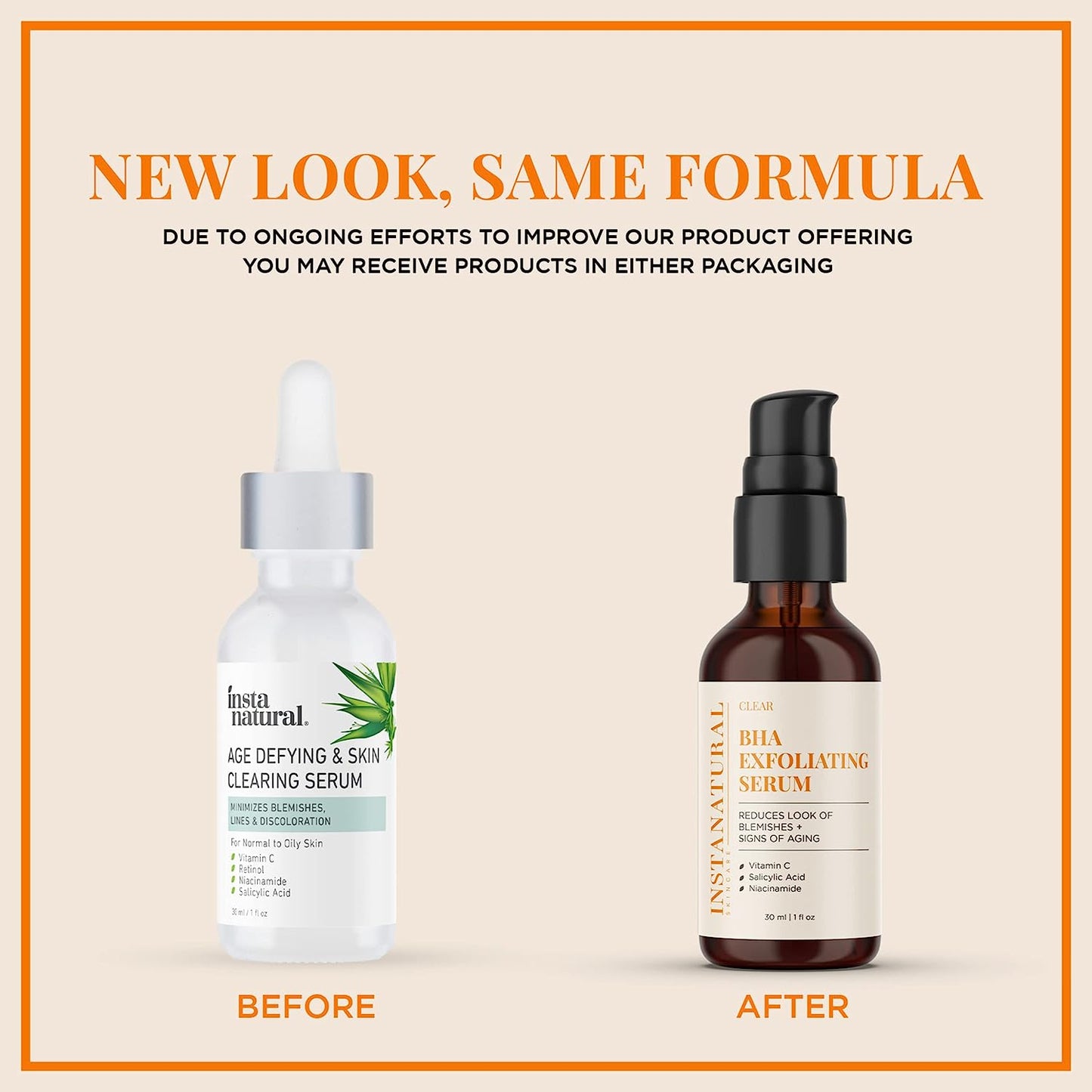 InstaNatural BHA Exfoliating Facial Serum *Formerly "Age Defying & Skin Clearing® Serum" - InstaNatural