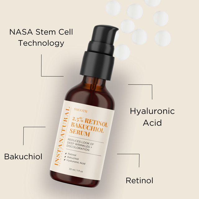 2.5% Retinol Bakuchiol Serum - InstaNatural