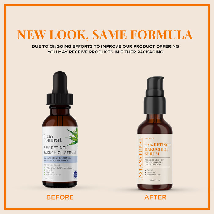 2.5% Retinol Bakuchiol Serum - InstaNatural