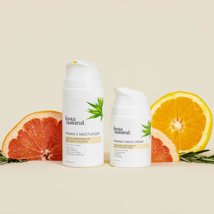 Vitamin C Moisturizer & Vitamin C Night Cream Duo - InstaNatural